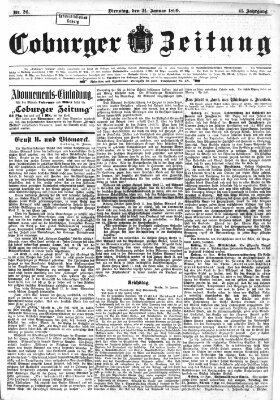 Coburger Zeitung Dienstag 31. Januar 1899