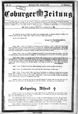 Coburger Zeitung Mittwoch 8. Februar 1899