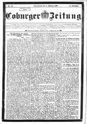 Coburger Zeitung Samstag 11. Februar 1899