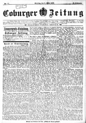 Coburger Zeitung Sonntag 5. März 1899