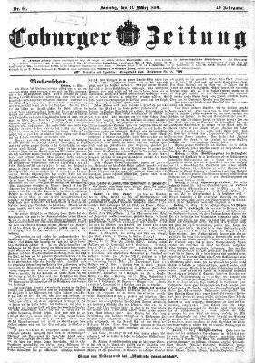 Coburger Zeitung Sonntag 12. März 1899