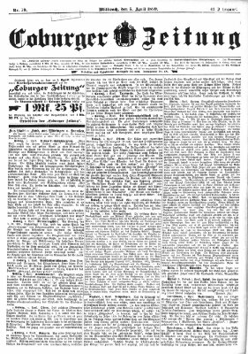 Coburger Zeitung Mittwoch 5. April 1899