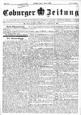 Coburger Zeitung Freitag 7. April 1899