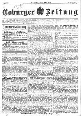 Coburger Zeitung Donnerstag 4. Mai 1899