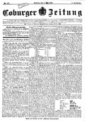 Coburger Zeitung Sonntag 7. Mai 1899