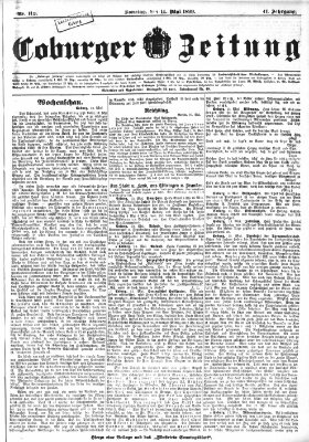 Coburger Zeitung Sonntag 14. Mai 1899