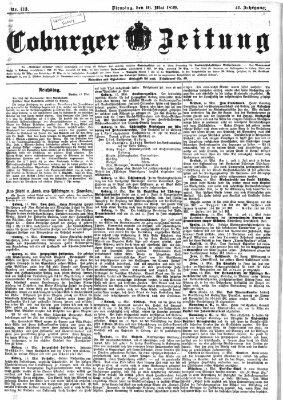 Coburger Zeitung Dienstag 16. Mai 1899