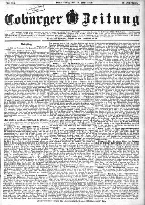 Coburger Zeitung Donnerstag 18. Mai 1899