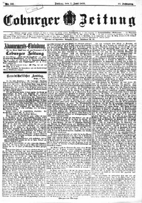 Coburger Zeitung Freitag 2. Juni 1899