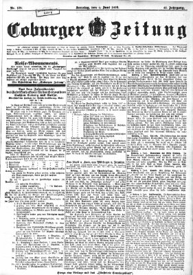 Coburger Zeitung Sonntag 4. Juni 1899