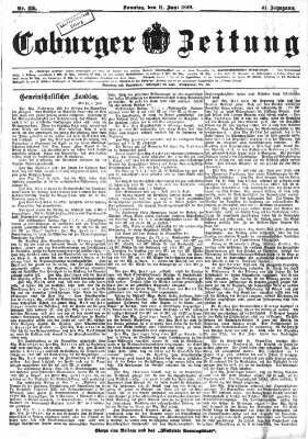 Coburger Zeitung Sonntag 11. Juni 1899