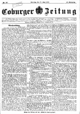 Coburger Zeitung Sonntag 25. Juni 1899