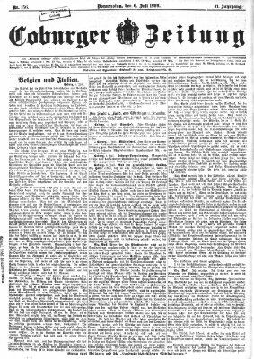 Coburger Zeitung Donnerstag 6. Juli 1899