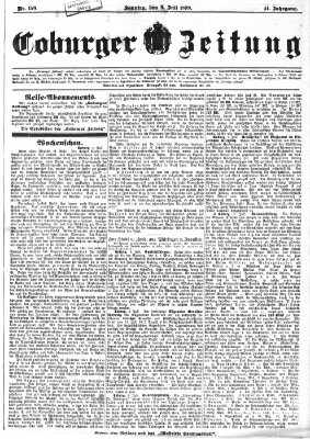 Coburger Zeitung Sonntag 9. Juli 1899