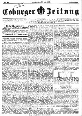 Coburger Zeitung Sonntag 16. Juli 1899