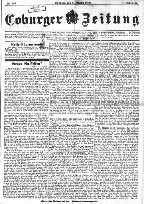 Coburger Zeitung Sonntag 13. August 1899