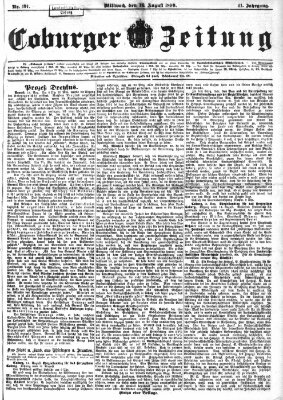 Coburger Zeitung Mittwoch 16. August 1899