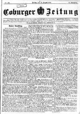 Coburger Zeitung Freitag 18. August 1899