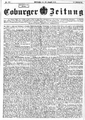 Coburger Zeitung Mittwoch 23. August 1899