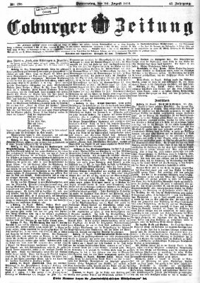 Coburger Zeitung Donnerstag 24. August 1899