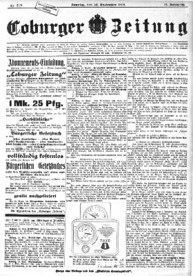 Coburger Zeitung Sonntag 24. September 1899