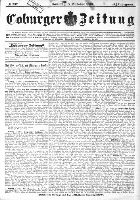 Coburger Zeitung Sonntag 8. Oktober 1899