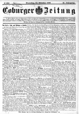 Coburger Zeitung Dienstag 24. Oktober 1899