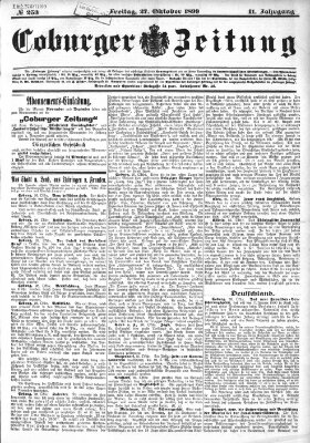 Coburger Zeitung Freitag 27. Oktober 1899