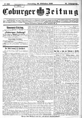 Coburger Zeitung Sonntag 29. Oktober 1899