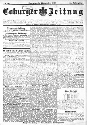 Coburger Zeitung Sonntag 5. November 1899