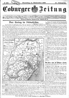 Coburger Zeitung Dienstag 14. November 1899