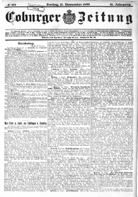 Coburger Zeitung Freitag 17. November 1899