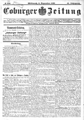 Coburger Zeitung Mittwoch 6. Dezember 1899