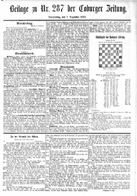 Coburger Zeitung Donnerstag 7. Dezember 1899