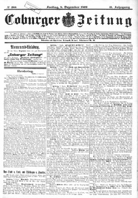 Coburger Zeitung Freitag 8. Dezember 1899