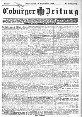 Coburger Zeitung Samstag 9. Dezember 1899