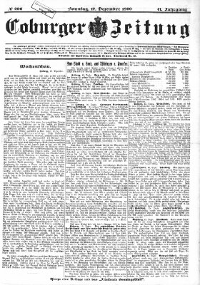 Coburger Zeitung Sonntag 17. Dezember 1899