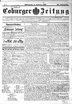 Coburger Zeitung Mittwoch 3. Januar 1900