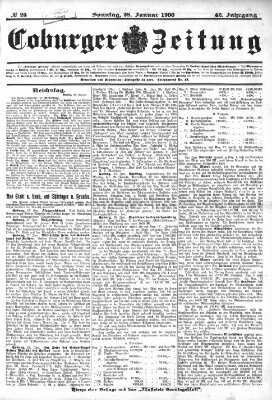 Coburger Zeitung Sonntag 28. Januar 1900