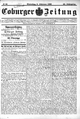 Coburger Zeitung Dienstag 6. Februar 1900