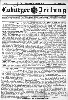 Coburger Zeitung Sonntag 4. März 1900