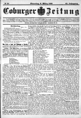 Coburger Zeitung Dienstag 6. März 1900