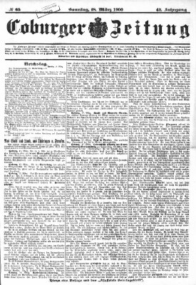 Coburger Zeitung Sonntag 18. März 1900