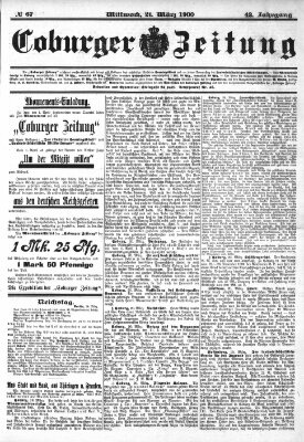 Coburger Zeitung Mittwoch 21. März 1900