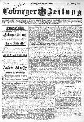 Coburger Zeitung Freitag 23. März 1900