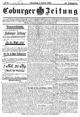 Coburger Zeitung Sonntag 1. April 1900