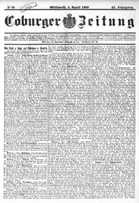 Coburger Zeitung Mittwoch 4. April 1900