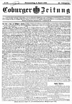 Coburger Zeitung Donnerstag 5. April 1900