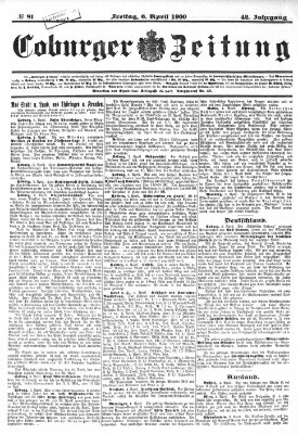 Coburger Zeitung Freitag 6. April 1900