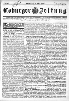 Coburger Zeitung Mittwoch 2. Mai 1900